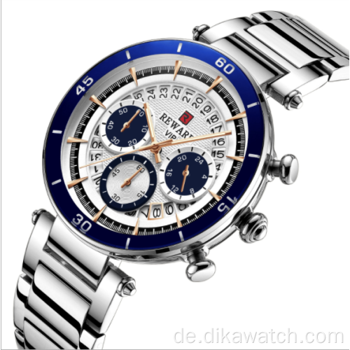 Reward RD81018M Sport Chronograph Herren Drei Augen Sechs Nadeln Kalender Wasserdicht Leuchtende Multifunktionsuhr Individuelles Logo